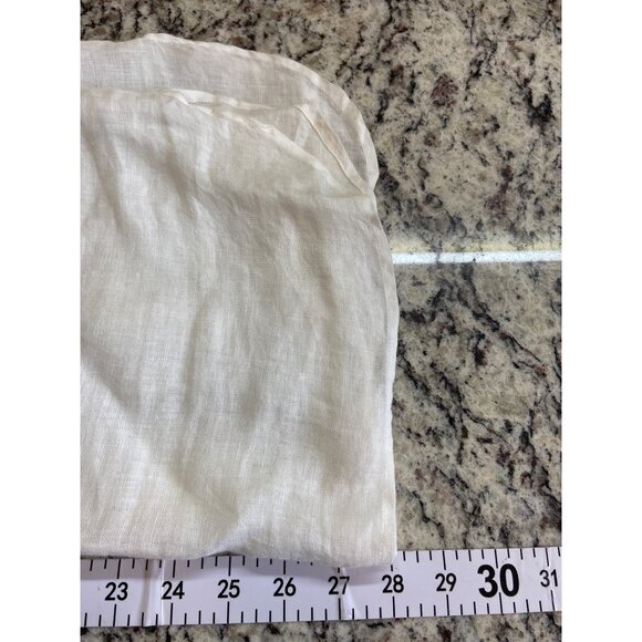 Nic + Zoe White Linen Blouse Women’s S Sheer Lightweight Tunic Top Minimalist - Picture 7 of 9